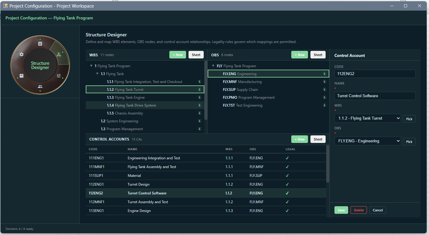 Organizing the Project in ProjectXL
